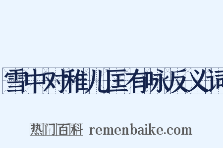 雪中对稚儿匡有咏反义词是什么意思的图片